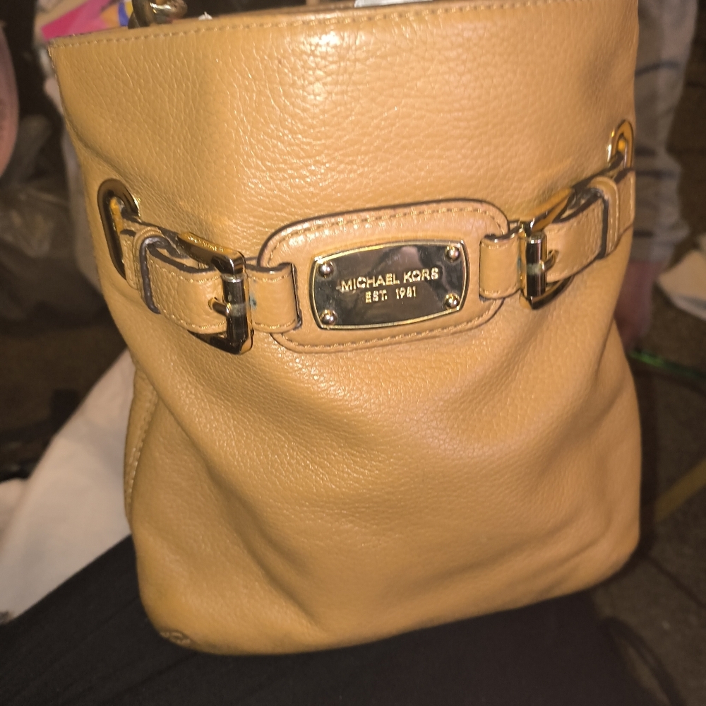 Michael Kors Tan Leather Shoulder Bag Small Crossbody Vintage